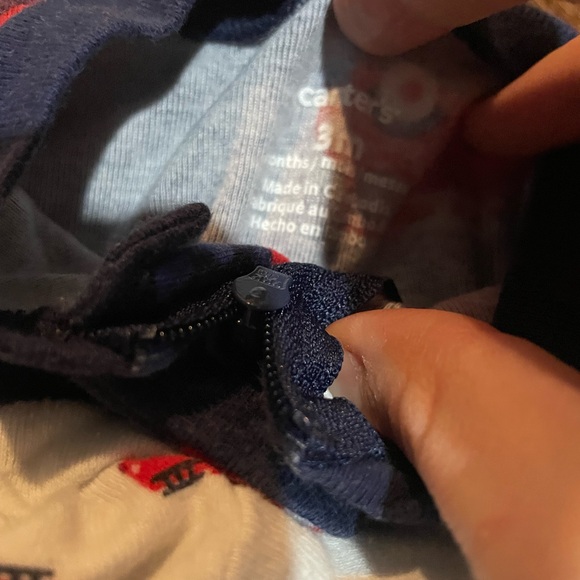 Bundle of 4 100% cotton 3 month sleepers Boys Firetrucks, sharks, construction - Picture 7 of 13